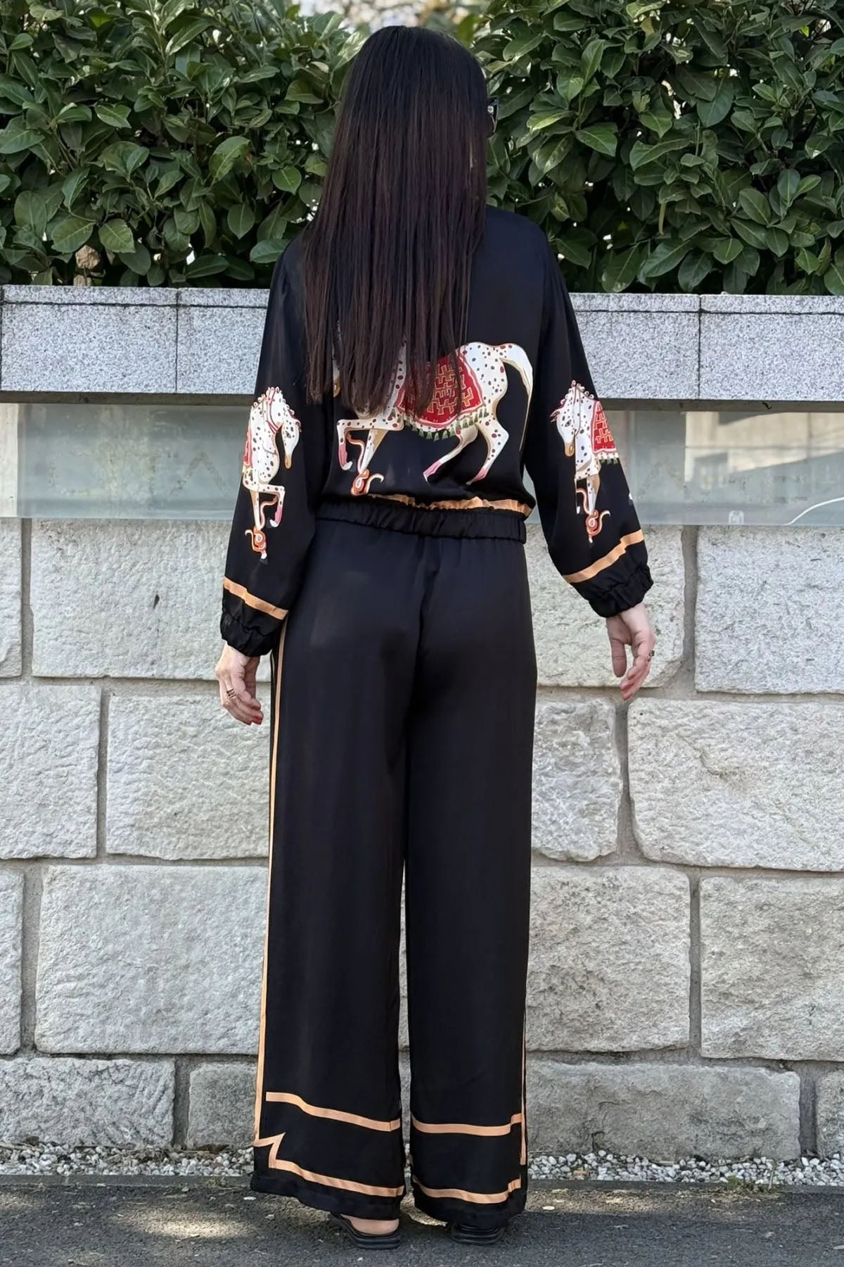 Satin Bomber Jacket and Trousers