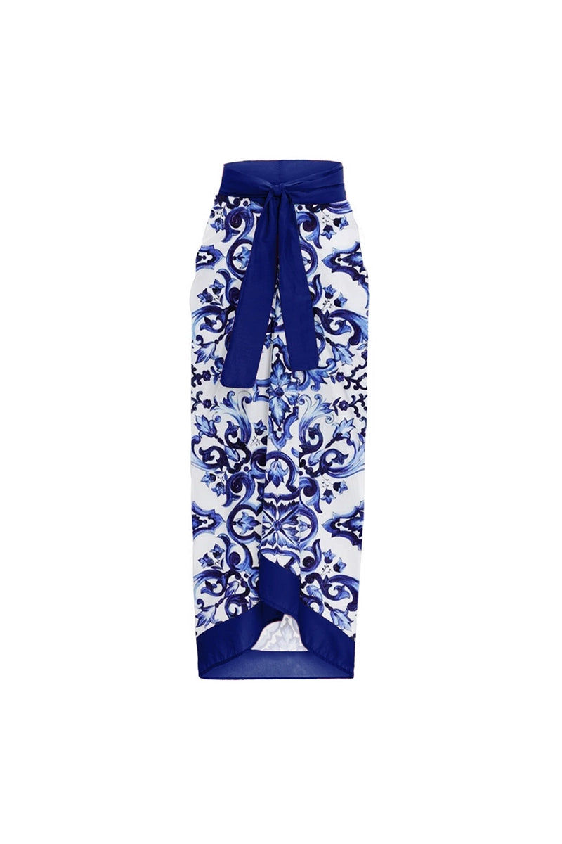 Porseleinprint badpak set