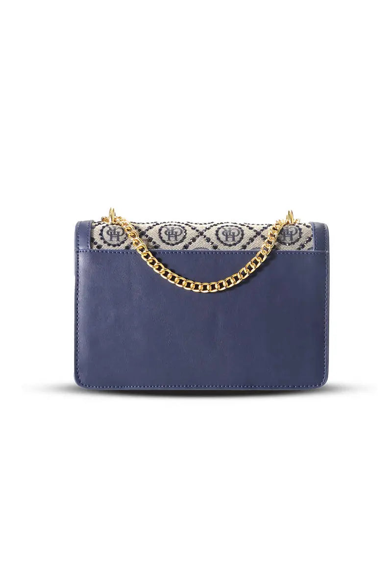 Jacquard Star Rhinestone Chain Crossbody Shoulder Bag