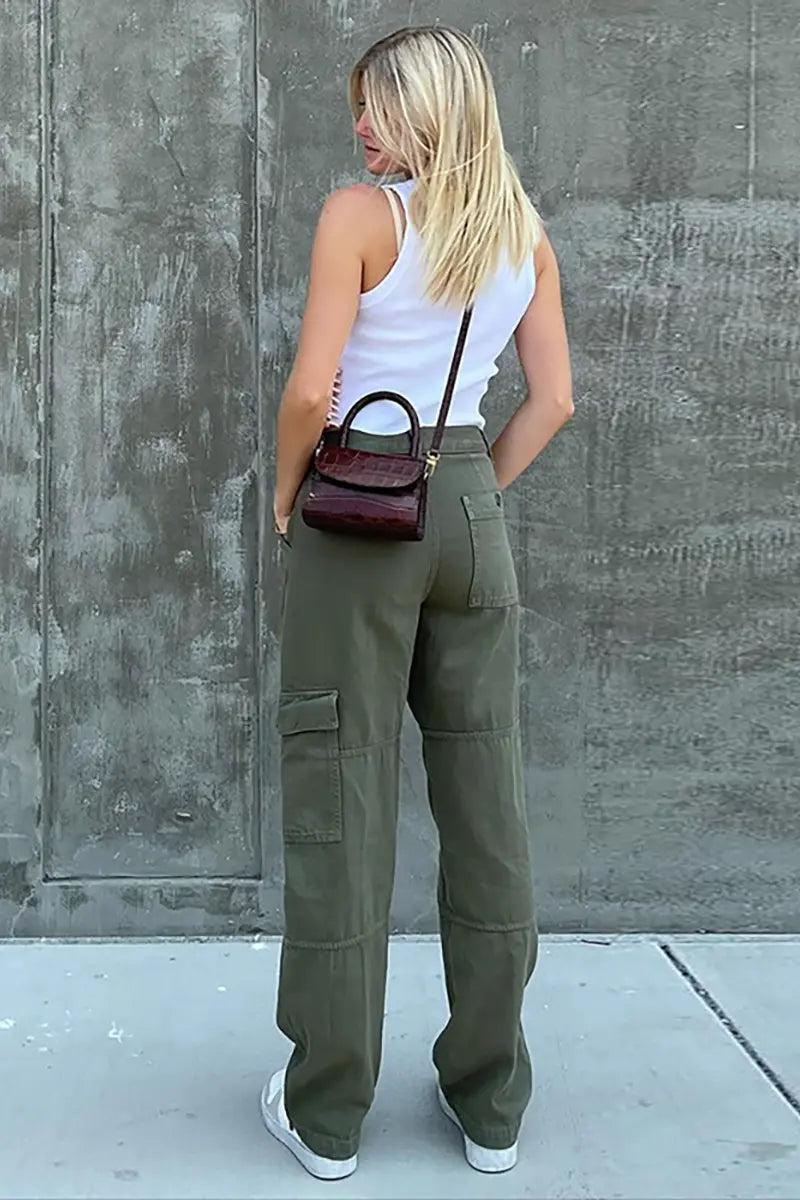 Vintage groene vaders jeans