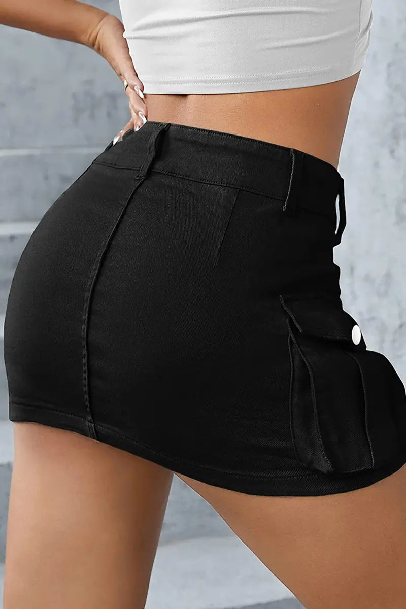 Street Style Rok met Lage Taille