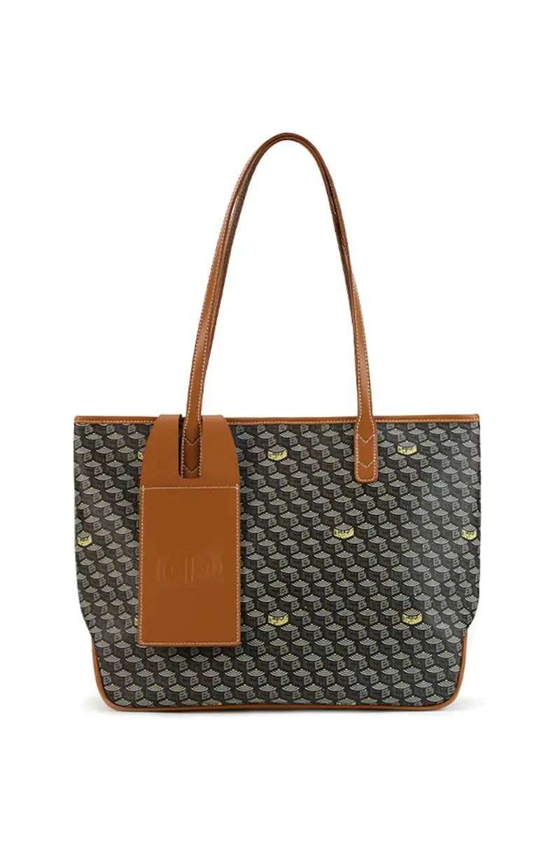 Vintage Monogram Large-Capacity Horizontal Tote Bag