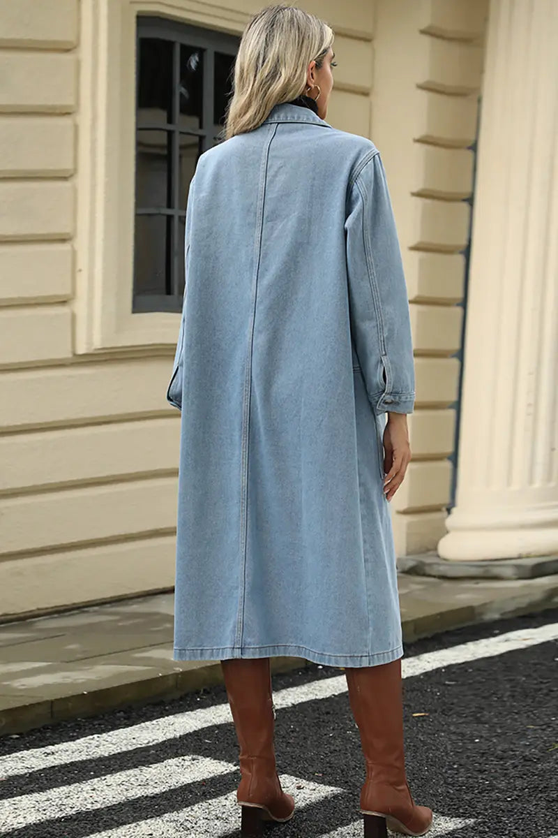 Autumn New Denim Casual Long Jacket