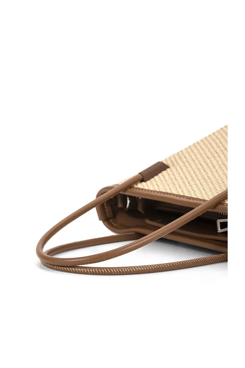 Mini Woven Leather Bucket Bag for Women