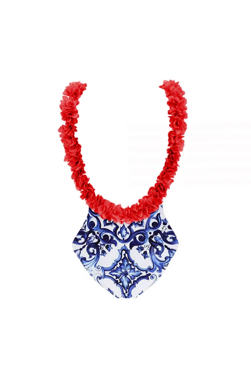 Reversible Colorblock One-Piece with Appliqué
