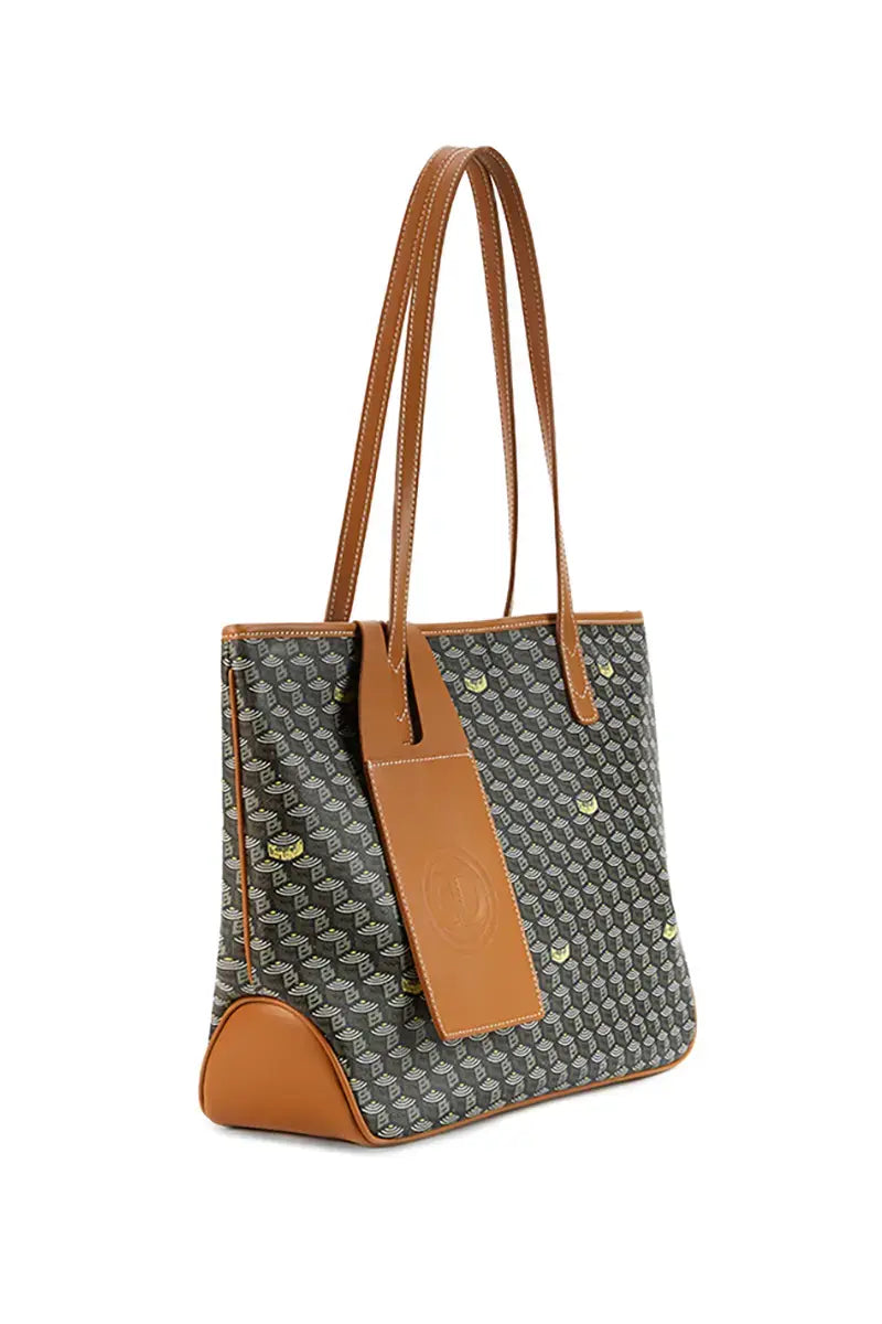 Vintage Monogram Large-Capacity Horizontal Tote Bag