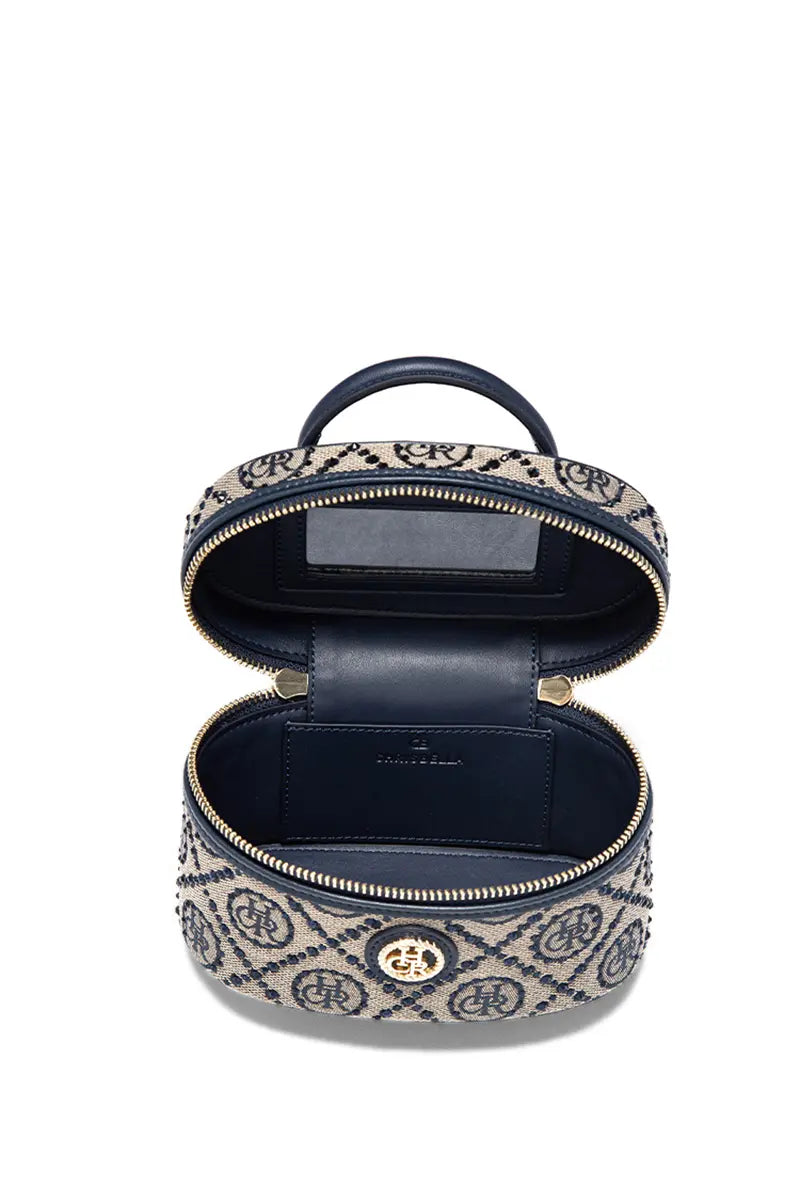 Jacquard Star Embellished Top Handle Bag