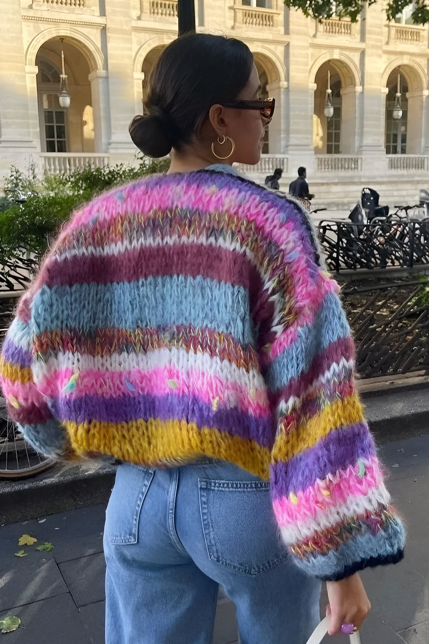 Oversized en kleurrijke cardigan