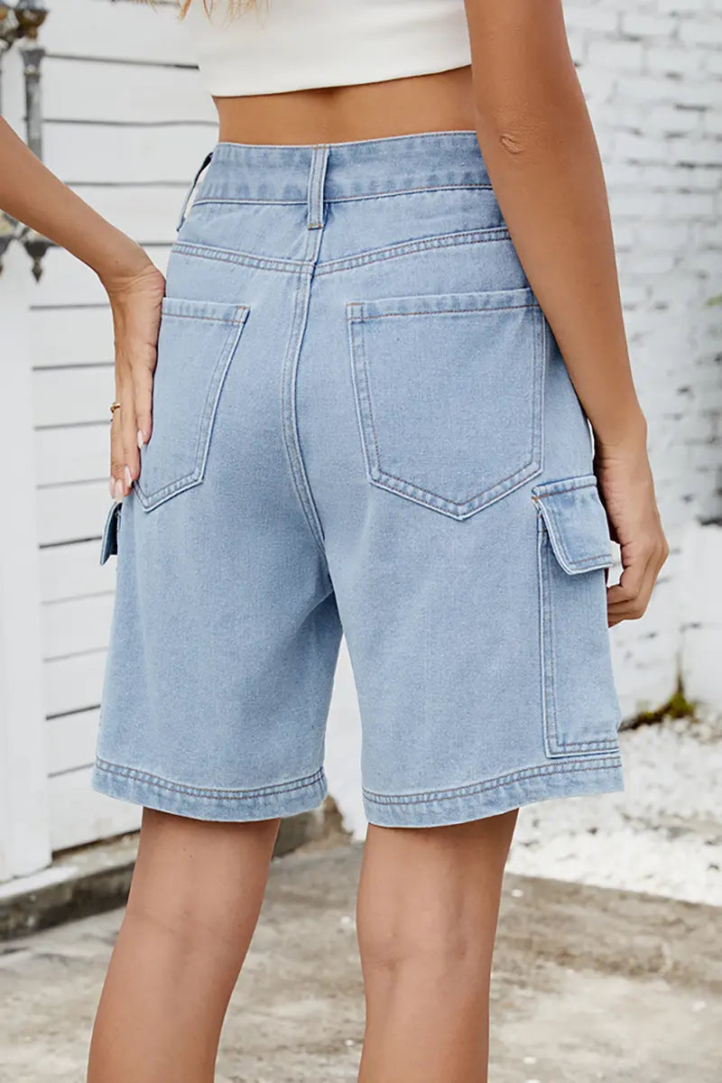 Zomerse straatstijl denim shorts