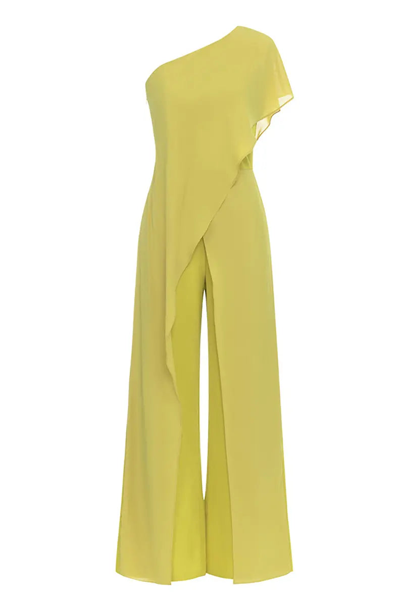 Sexy jumpsuit met één schouder en open rug