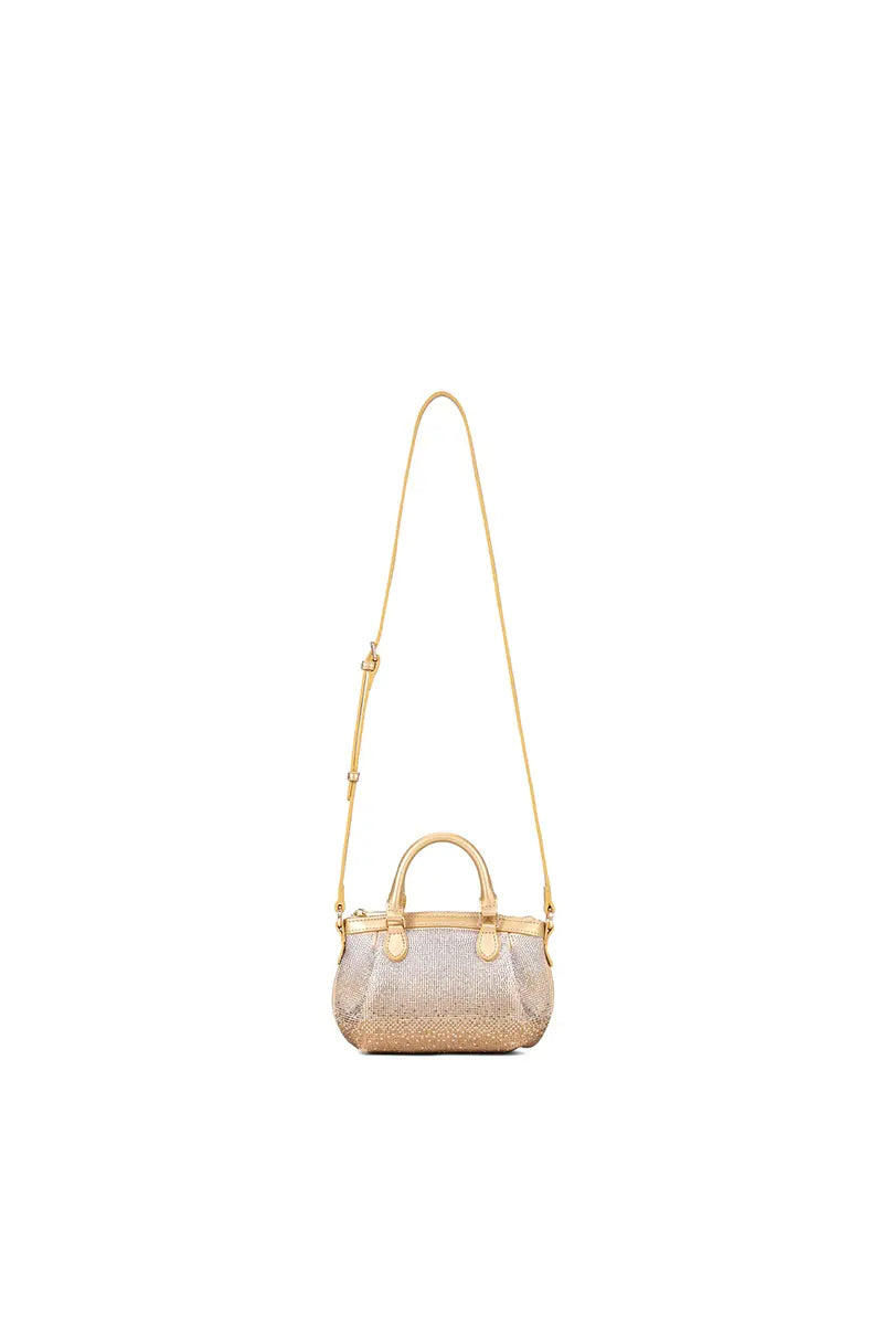Rhinestone Embellished Hobo Dumpling Bag