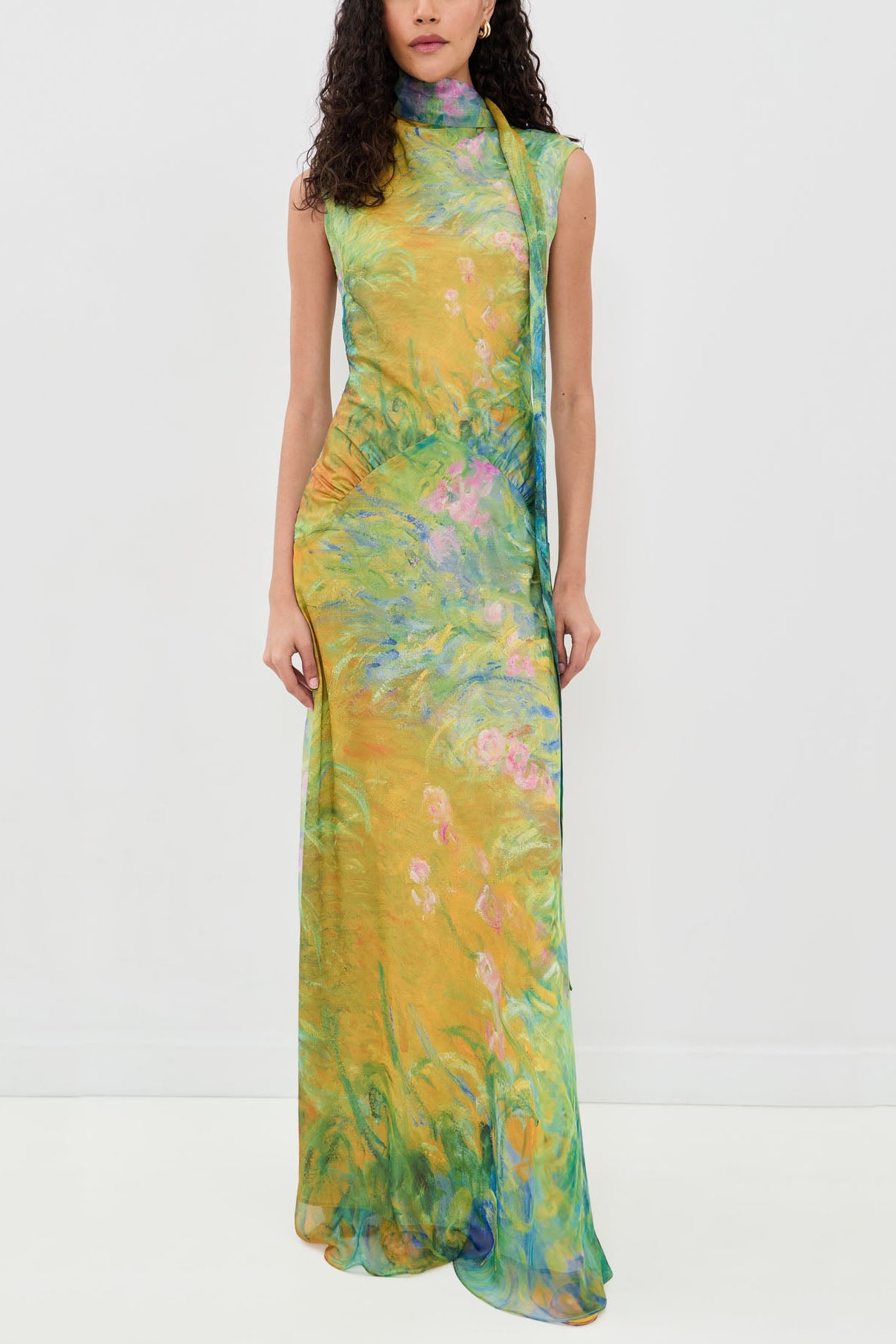 Vestido Maxi Path Of Irises Monet