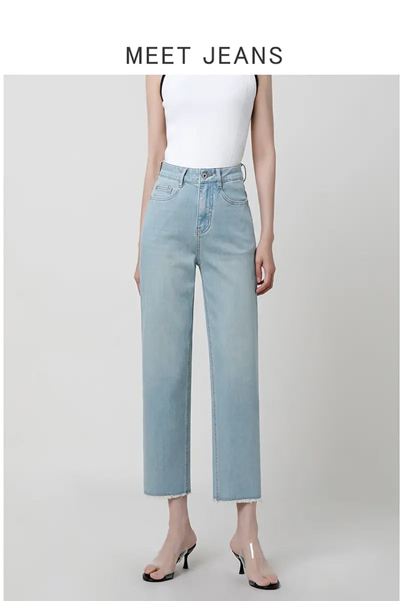 Light Blue Slim Straight Jeans