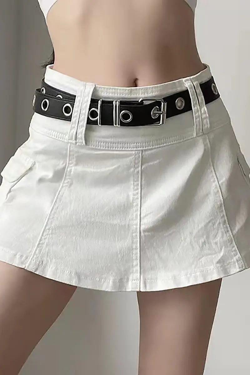 Strakke denim rok met hoge taille
