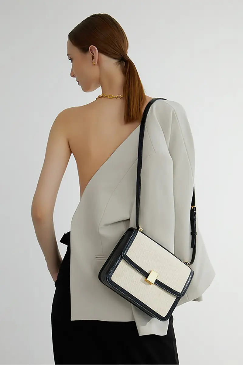 Minimalist Canvas Crossbody Shoulder Bag for Women