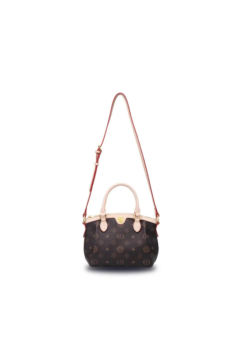 Vintage Print Large Hobo Dumpling Tote Bag