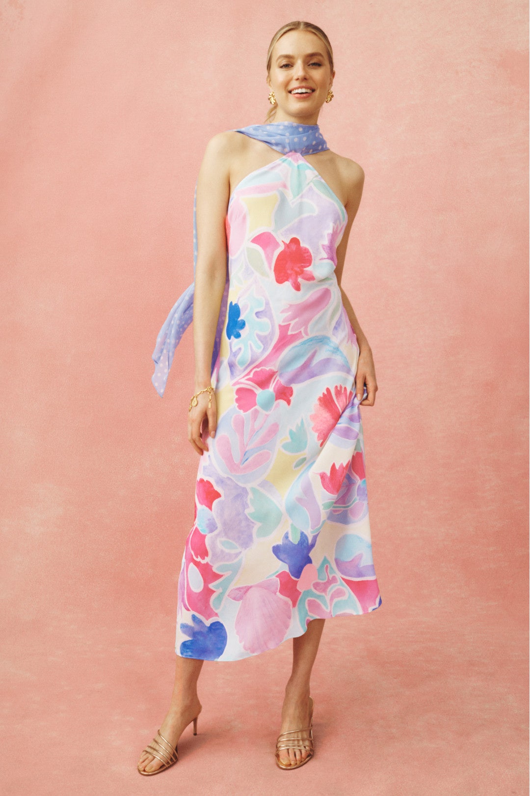 Hayley Halter Midi Dress