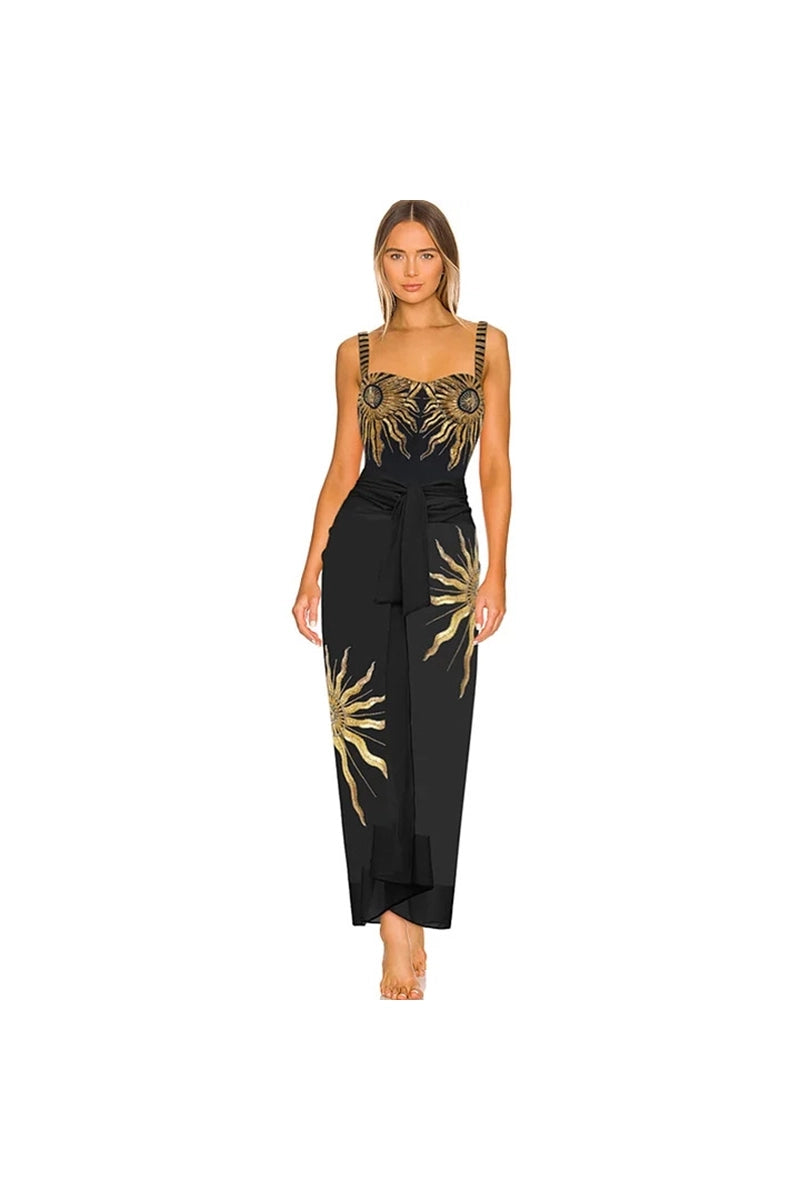 Sequin Sunflower One-Piece Swimsuit