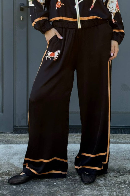 Satin Bomber Jacket and Trousers