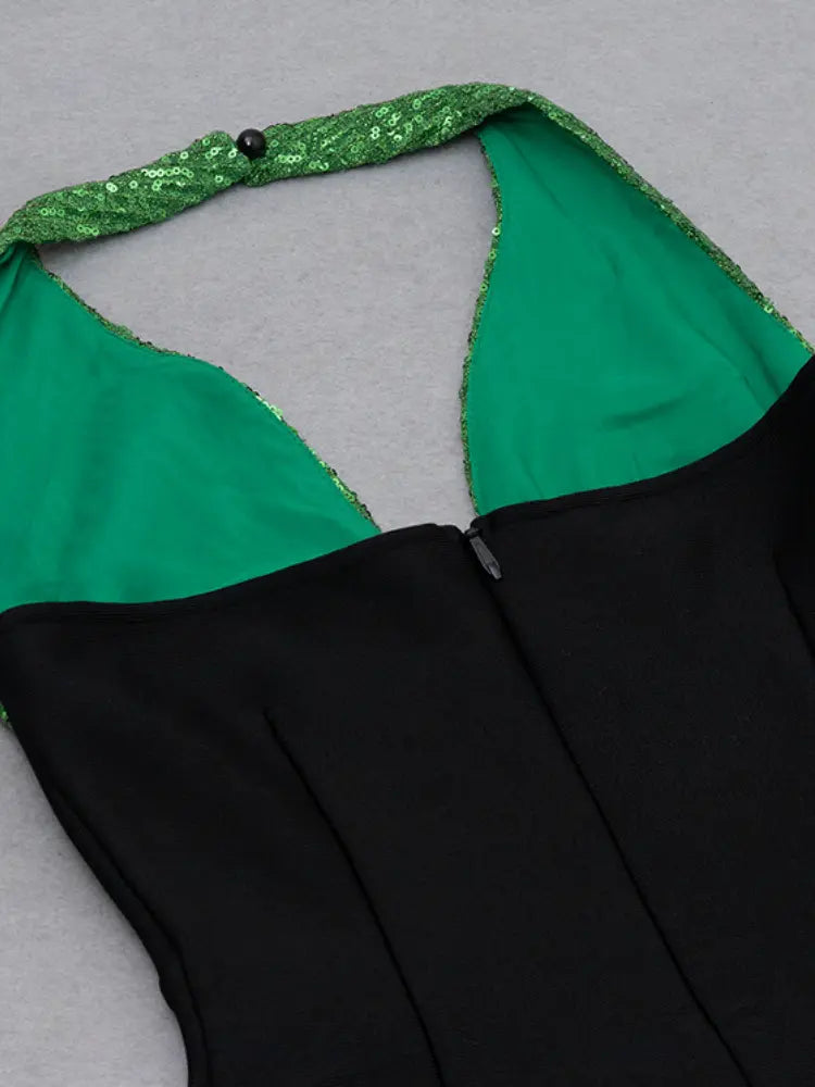 Sexy holle rugloze halter bandage jurk