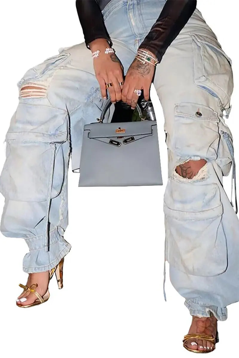 Straatstijl Cargo Denim