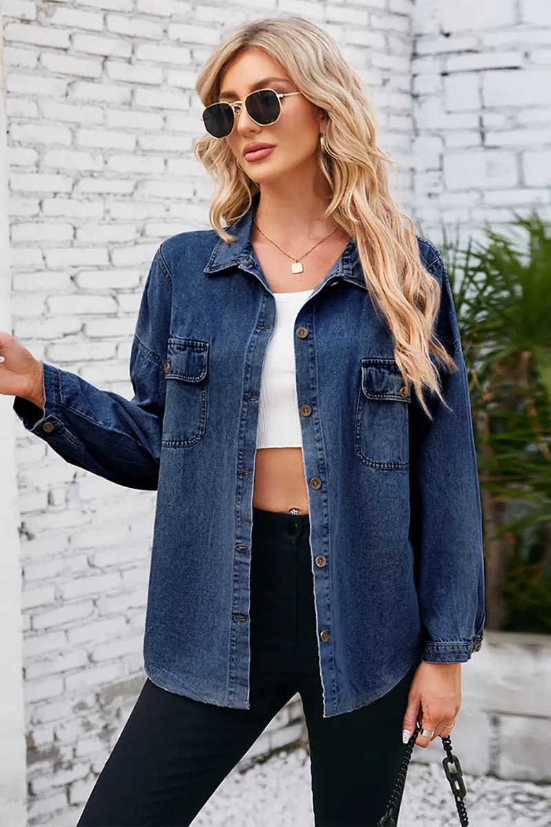 Spring Denim Relaxed Fit Overhemd