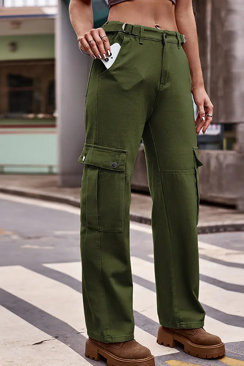 Adjustable Waist American Denim Pants