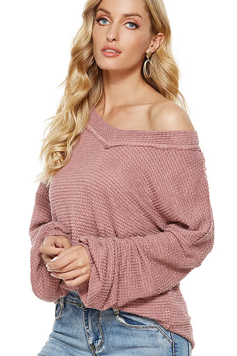 Trendy oversized V-hals trui