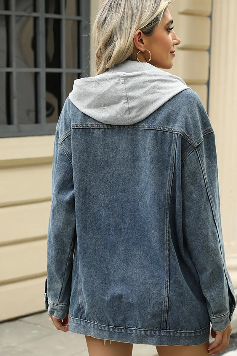 Hooded Casual Denim Jacket
