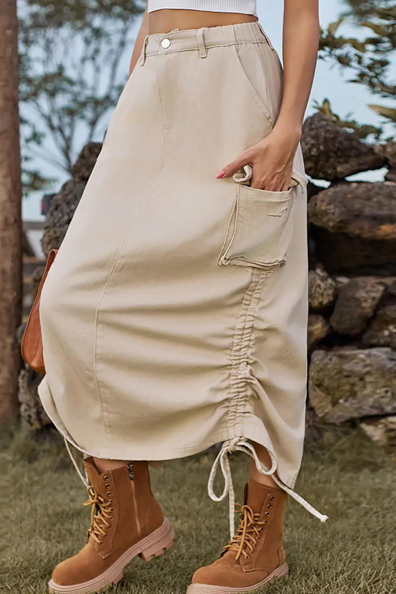 Trendy utility midi-rok
