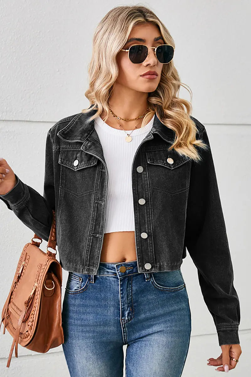 American Style Cropped Denim Jacket