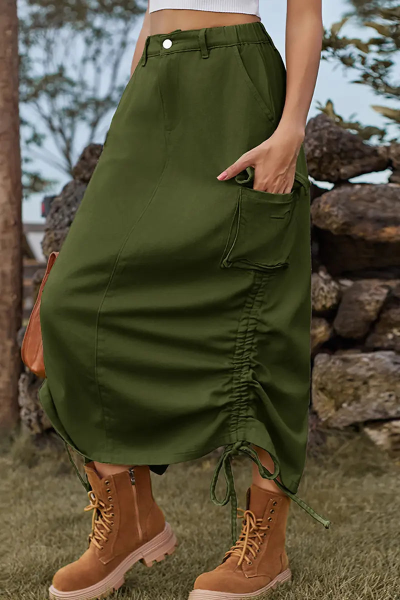 Trendy utility midi-rok
