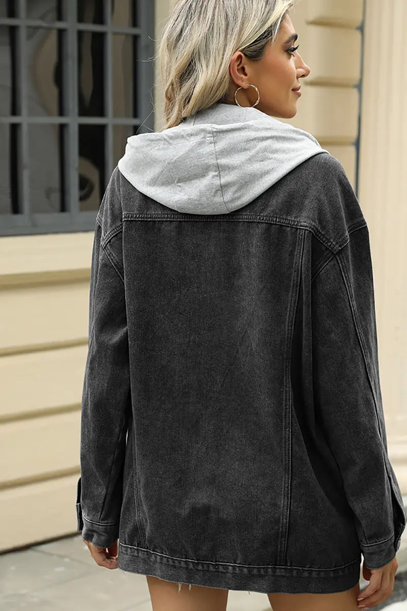 Hooded Casual Denim Jacket
