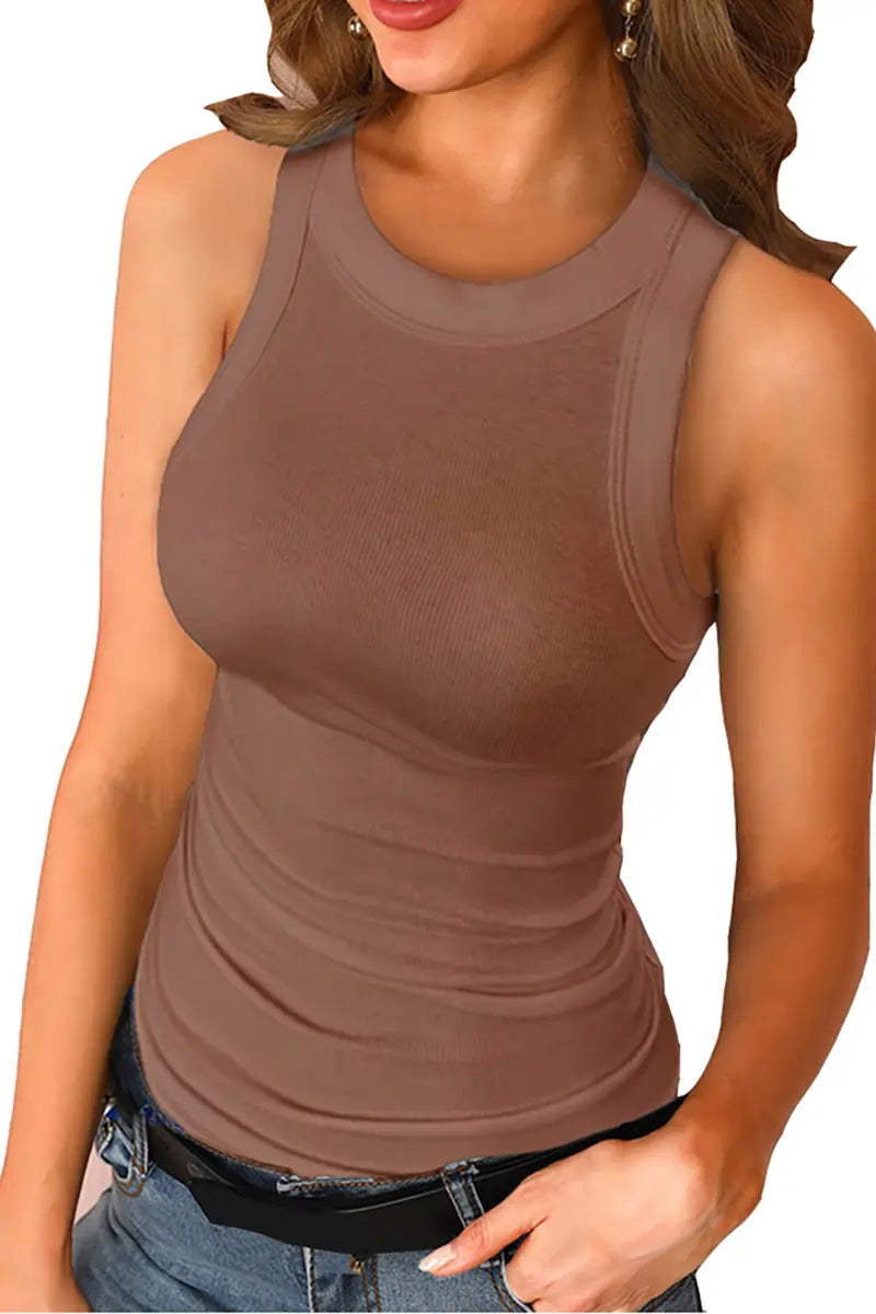 Zomerse Gebreide Mouwloze Tanktop