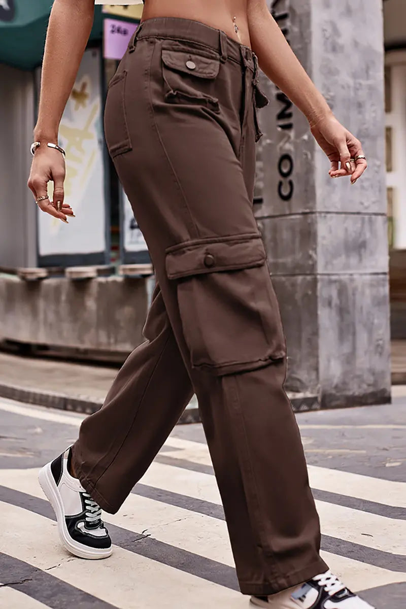 Multi-zak utility denim cargobroek
