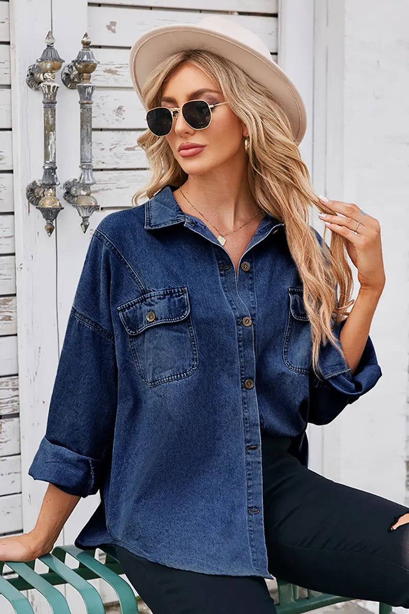 Spring Denim Relaxed Fit Overhemd