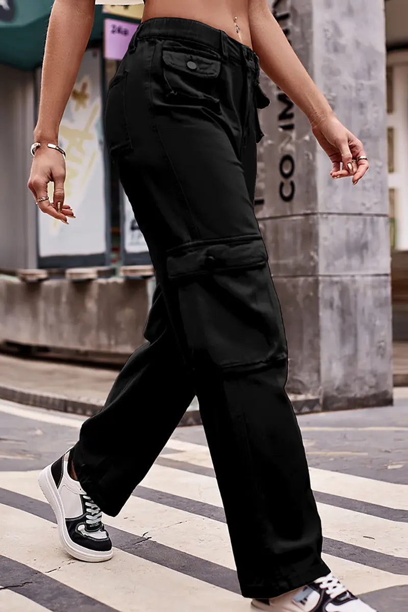 Multi-zak utility denim cargobroek