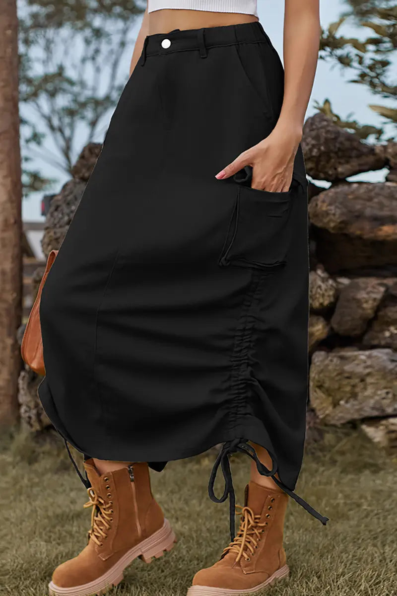 Trendy utility midi-rok
