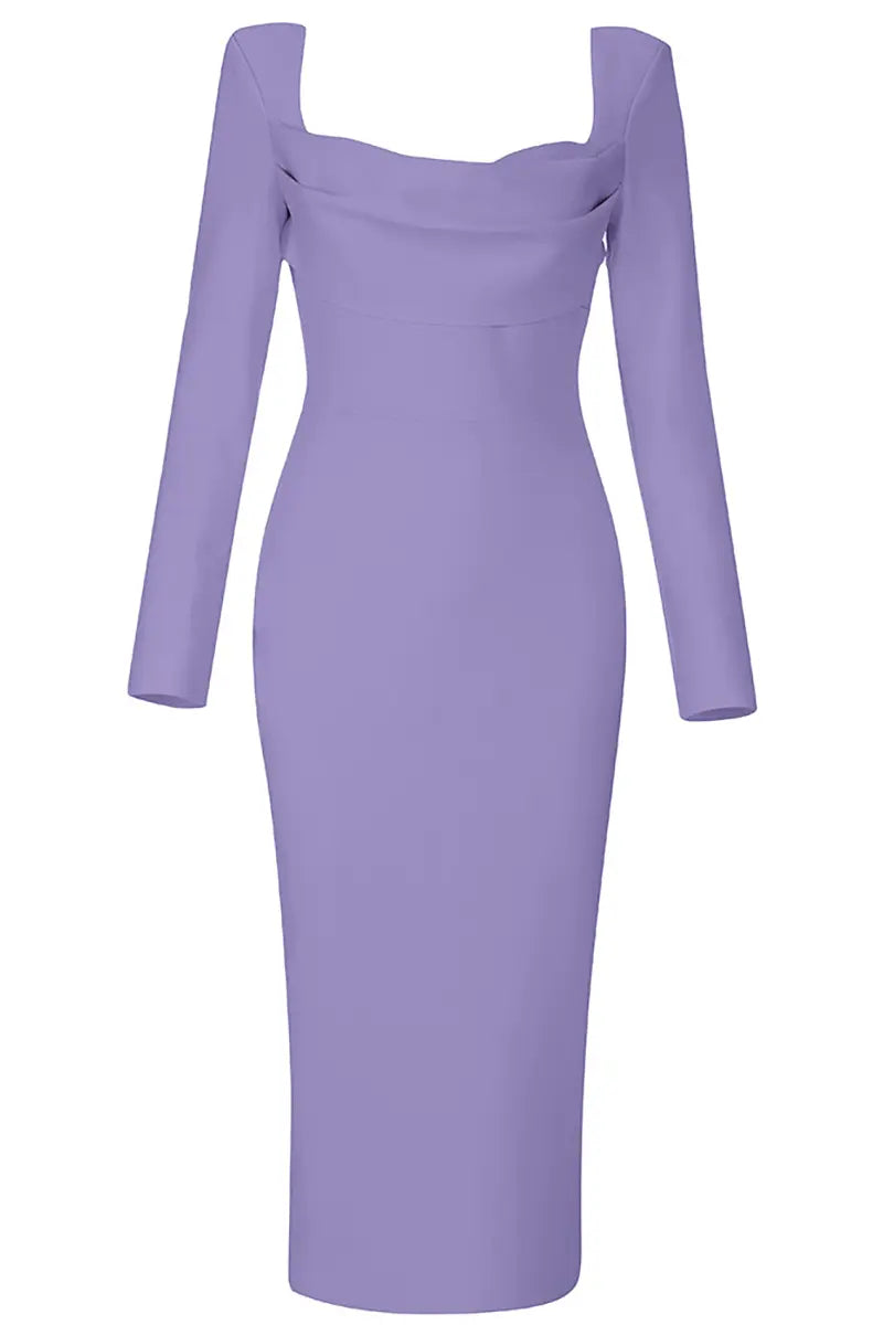 Sexy bandage jurk met vierkante hals