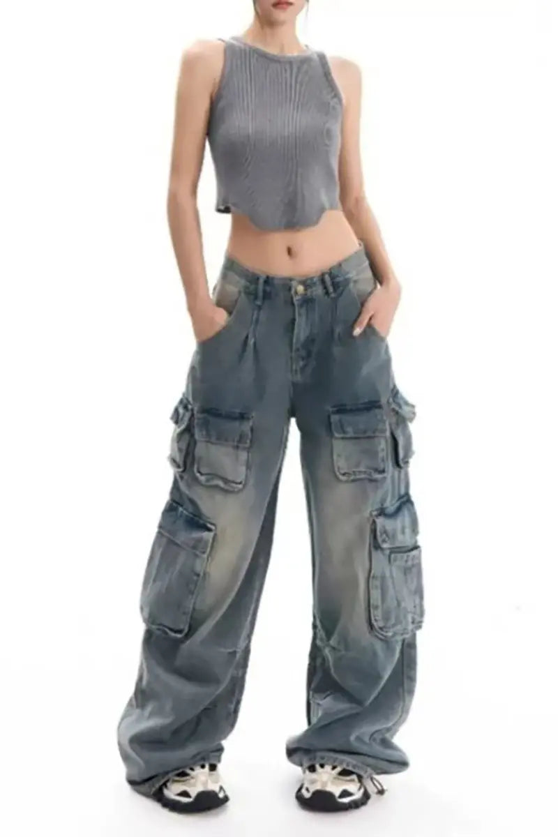 Chic Vintage Denim Pants