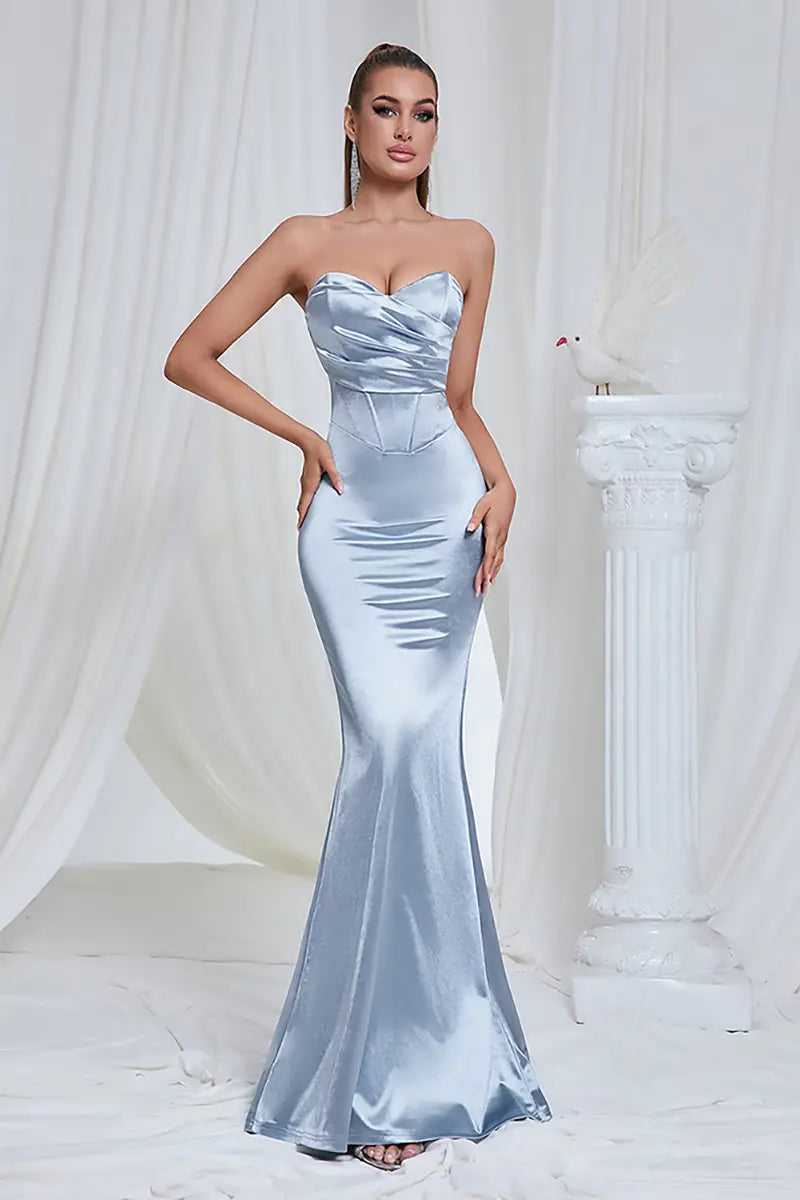 Bandloze visstaart bodycon avondjurk