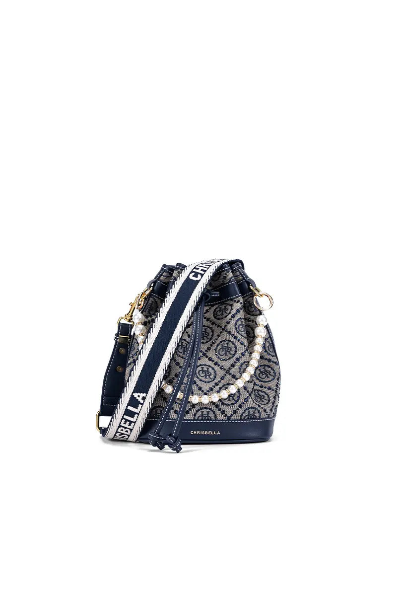 Jacquard Star Crossbody Bucket Bag