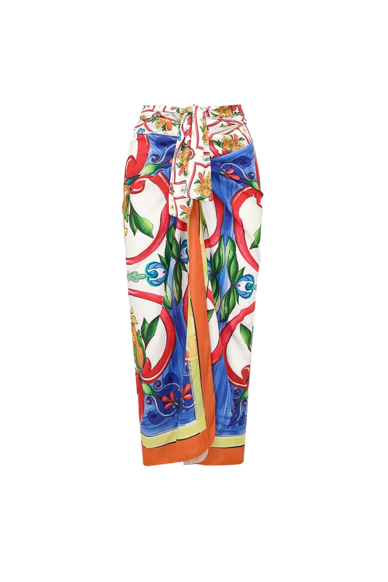 Ruffle Emaille Bloemenprint Badpak Set