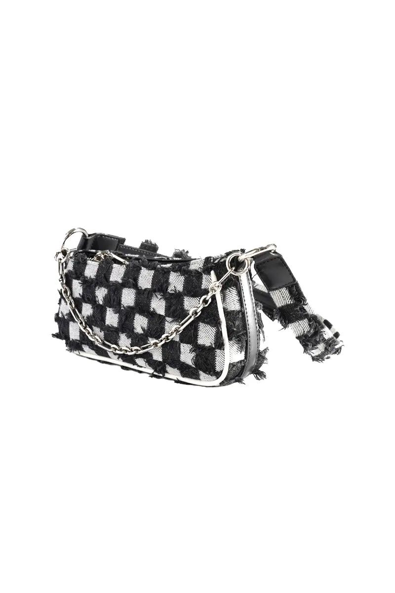 Checkerboard Chain Top Handle Shoulder Bag
