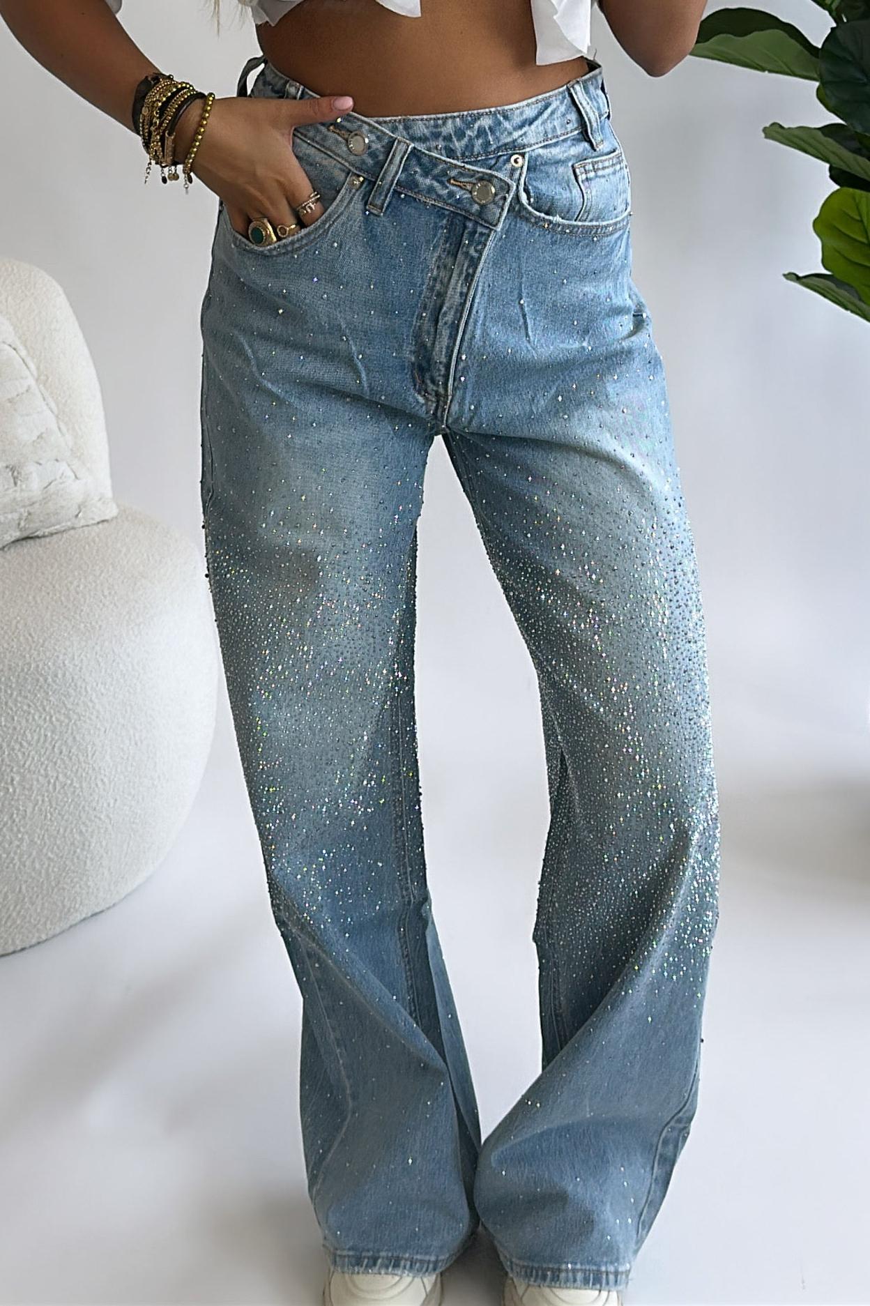 Stella Glitter Wide Leg Jeans