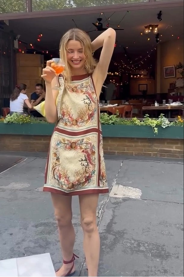 Summer Conch Flower Mini Dress