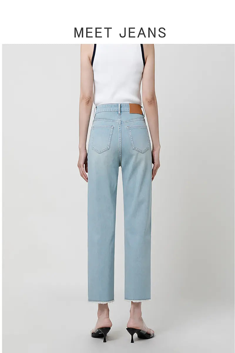 Light Blue Slim Straight Jeans
