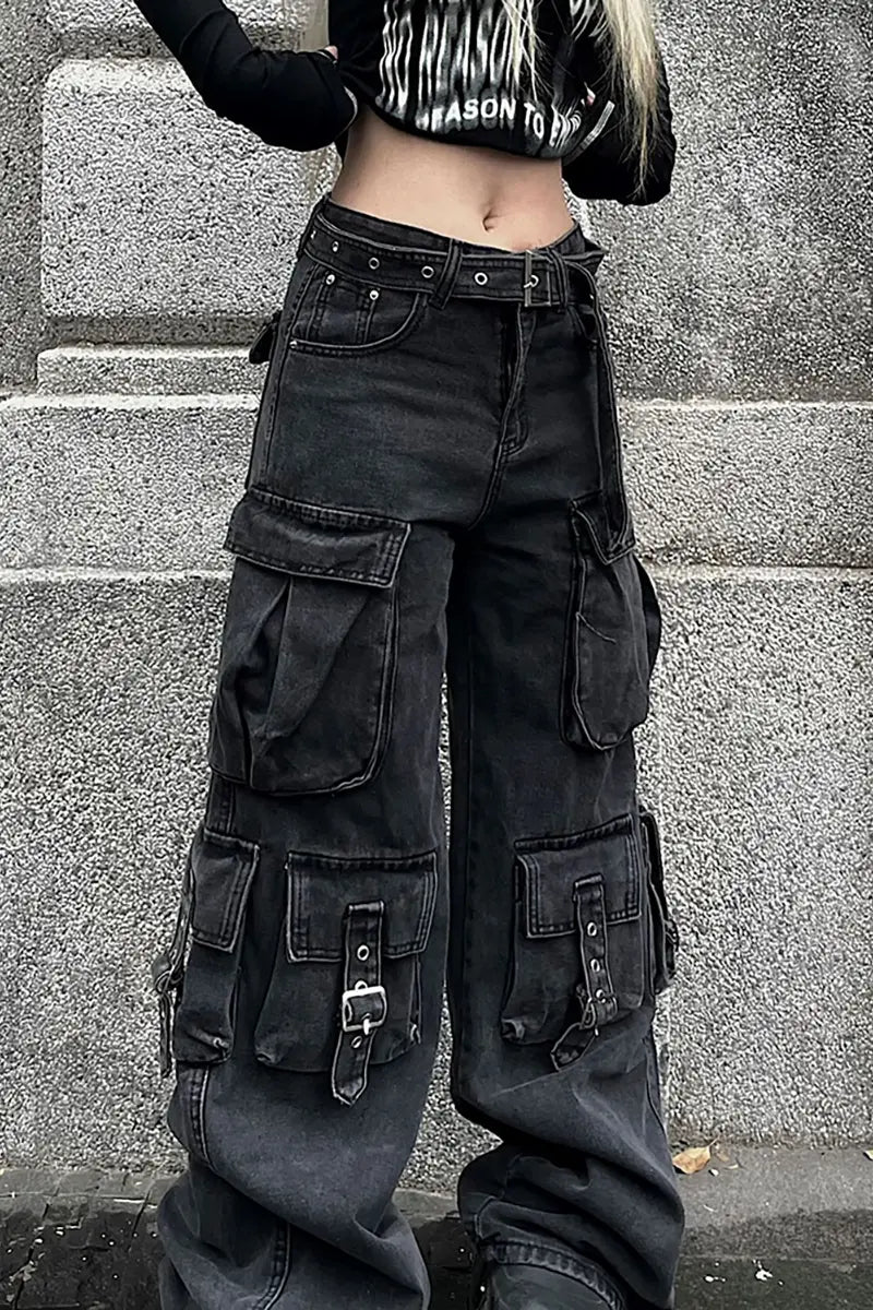 Dames wijde jeansbroek