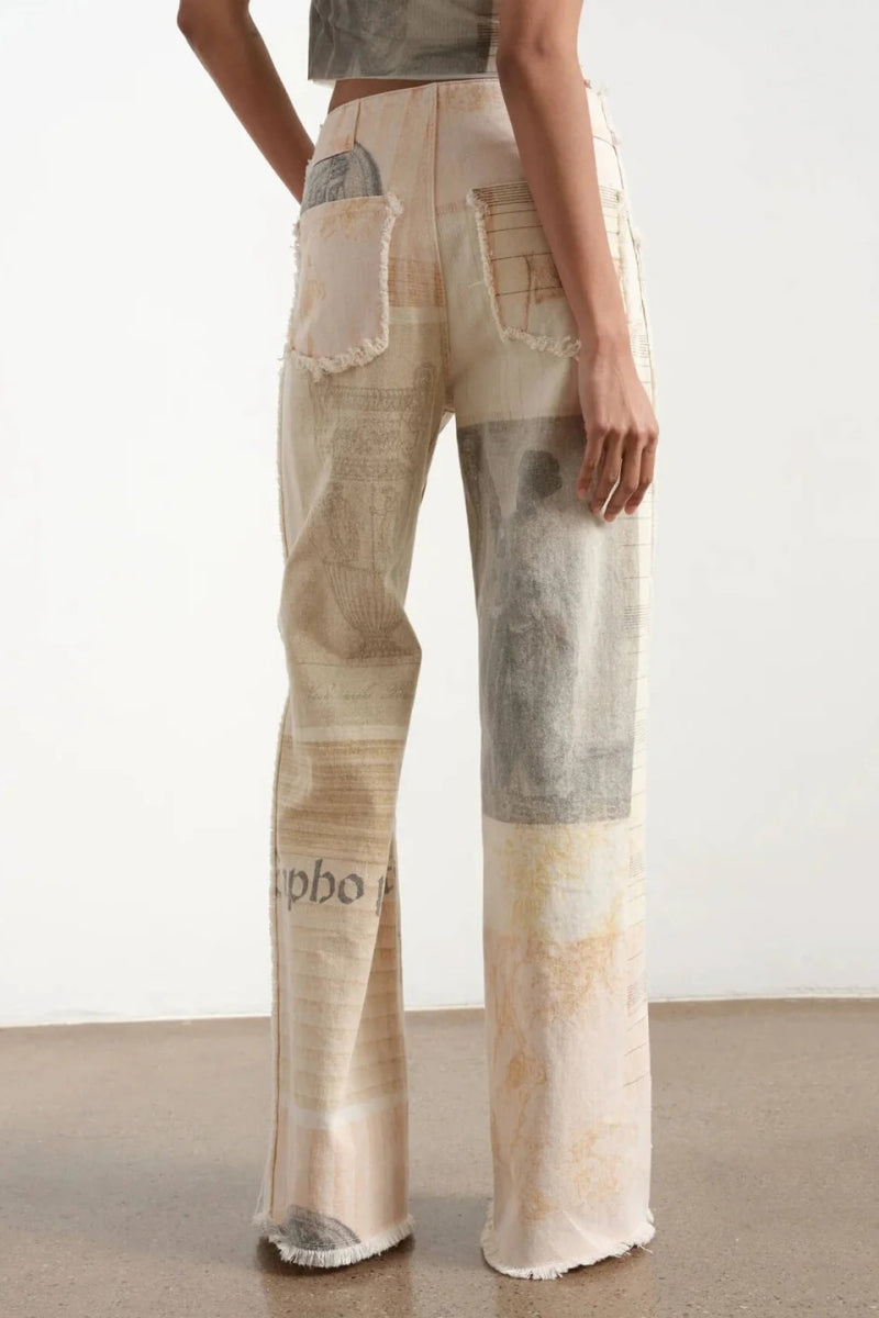 Marineblauwe riem jeans
