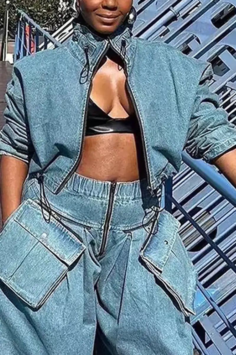 Chic Utility Denim Jacket
